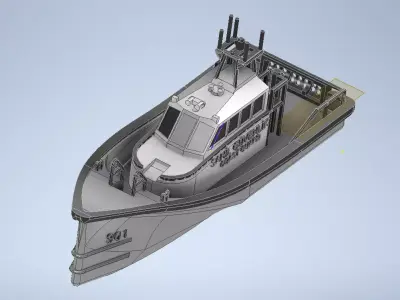Turkish Coast Guard boat code 901 3D print model