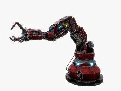 Robotic Arms  Low-poly 3D model