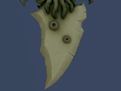 Stylized Dagger Low Poly Hand Painted Low-poly 3D model