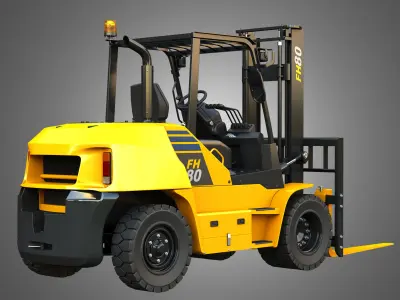 FH7080 - AE50 Forklifts  2 in 1 3D Model Pack