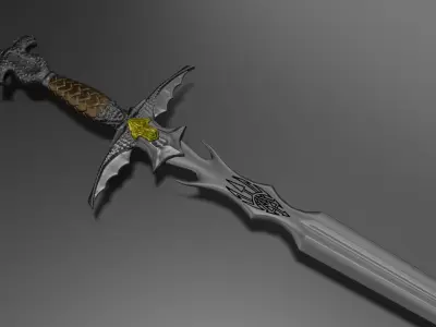 Dragon Sword Low-poly 3D model buy