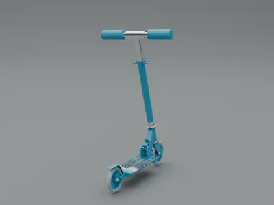 Electric scooter Low-poly 3D model shop