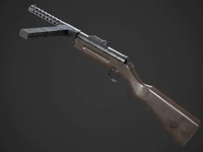 Schmeisser MP-28 Rifle AAA Game Ready Weapon FPS Asset Low-poly 3D model purchase