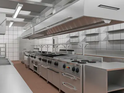 Commercial Kitchen 6 3D model by DD-Creative