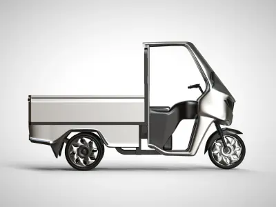 CARGO THREE WHEELS MOTORCYCLE ACTUAL DIMENSION 3D model