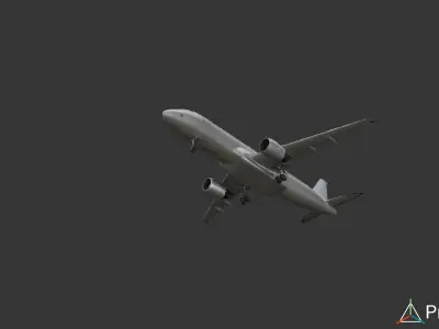 Download a high quality realistic aircraft 3D model  Low-poly 3D model