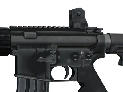 all completed Custom M4 Carbine 3D model