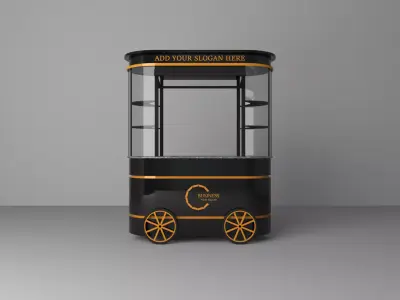 Push Cart on Wheels 3D model