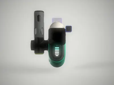 Sci-fi Weapon - Grenade Ball Launcher Low-poly 3D model