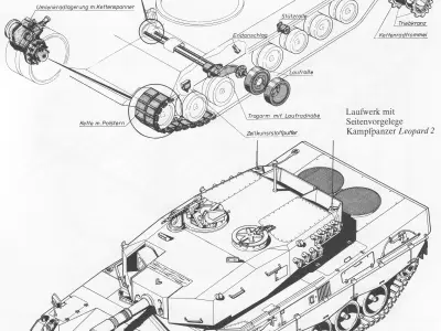 Tank Leopard 2 - A4 3D model