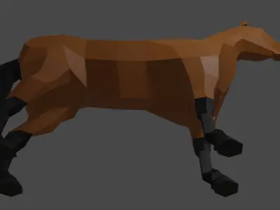 Horse Low Poly Low-poly 3D model