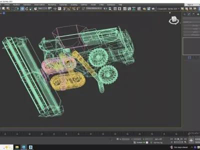 Harvesters Combine Lexion Low-poly 3D model