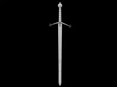 Claymore Sword Low-poly 3D model