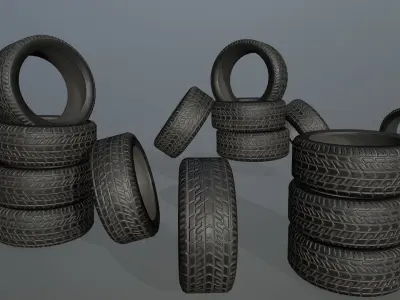 tire 1 tyres Low-poly 3D model