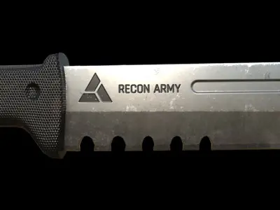 Combat Knife A - Low Poly for Games Low-poly 3D model