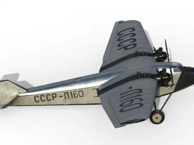 ANT-9 passenger aircraft 3D model