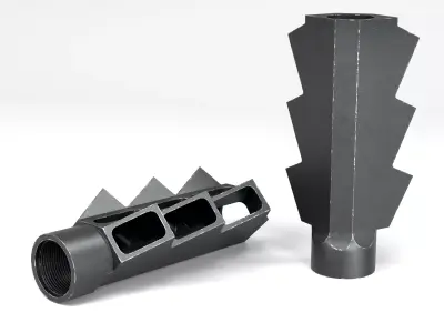 V6 MUZZLE BRAKE Low-poly 3D model purchase