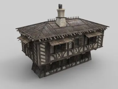 Medieval house fantasy 17  Low-poly 3D model