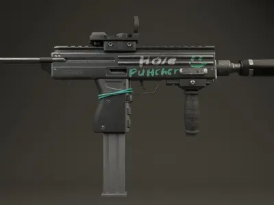 MICRO UZI Low-poly 3D model buy