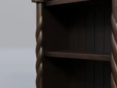 Bookcase Low-poly 3D model buy