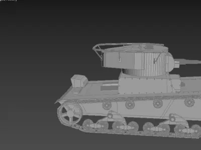 T-26 tank 3D model