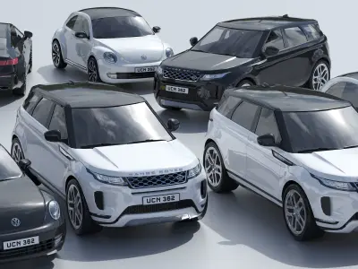 Cars set 3D model