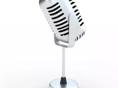 Microphone vintage 3D model