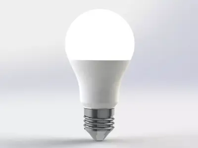 SolidWorks 2023 Energy Saving Light Bulb LED Lighting Free 3D model