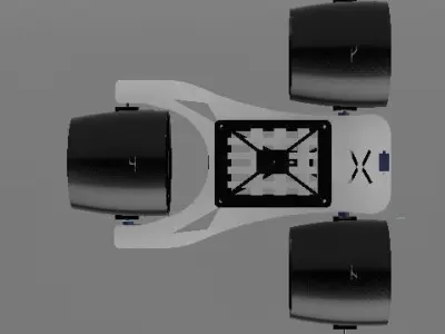 PLAYDRONE drone with two wheels 3D model