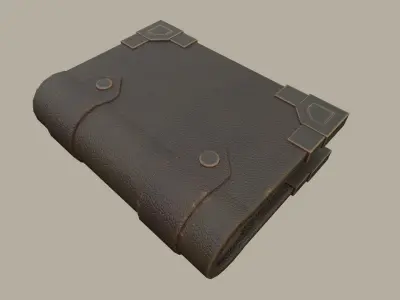 Stylized Basic Green Spellbook Low-poly 3D model