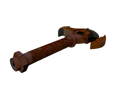 SciFi Industrial Adjustable Wrench 3D model