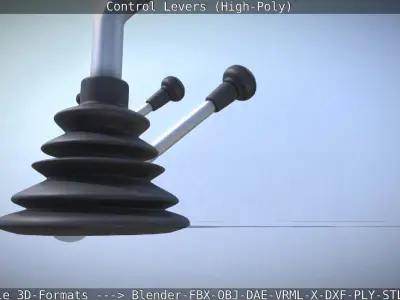 Control Levers High-Poly 3D model