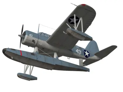 Chance Vought OS2U Kingfisher 3D model purchase