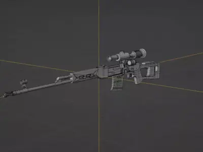Sniper Rifle V3 Free 3D model