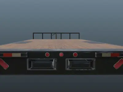 32FT BUMPER PULL TRAILER 3D model
