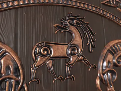 viking Shield 3D model 6