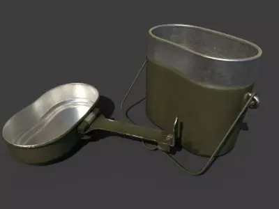 German Wehrmacht Kochgeschirr 31 Low-poly 3D model