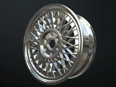  Low Poly Car Rim Low-poly 3D model