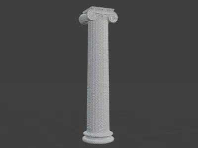 Ionic column and capital 3D model