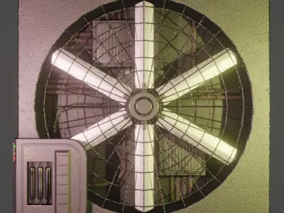 Air Conditioner Low-poly 3D model 6