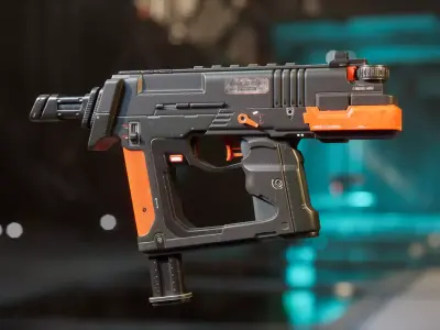 Modern SMG 2 Low-poly 3D model