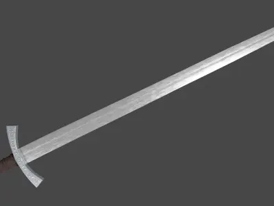 Caroling sword with Falchion handle Low-poly 3D model