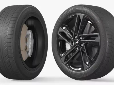 Hyundai Sonata Sport Wheel Rim 3D model