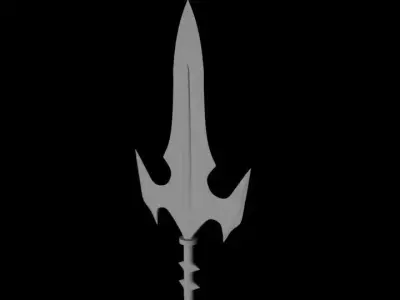 Achilles 3rd Ascension Spear From FGO Low-poly 3D model
