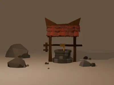 Low Poly Well 3D model