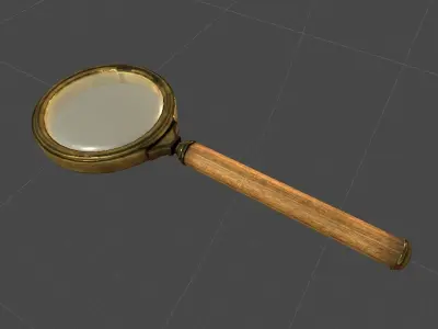 Magnifier Blender reeve magnifying glass Low-poly 3D model