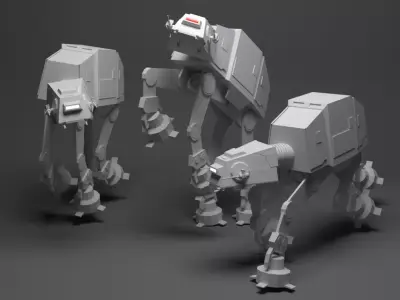 Star Wars AT-AT 3D model Low-poly 3D model