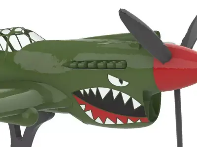 Curtiss P-40 3D print model purchase