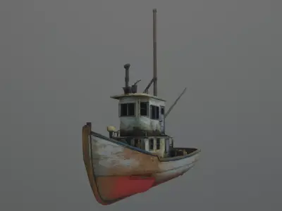 rusty tugboard 3D model