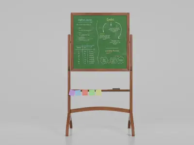 Compact Square Duo - Customizable Double-Sided Chalkboards 3D model